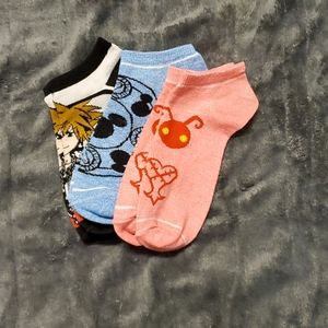 Kingdom hearts socks! Nwot